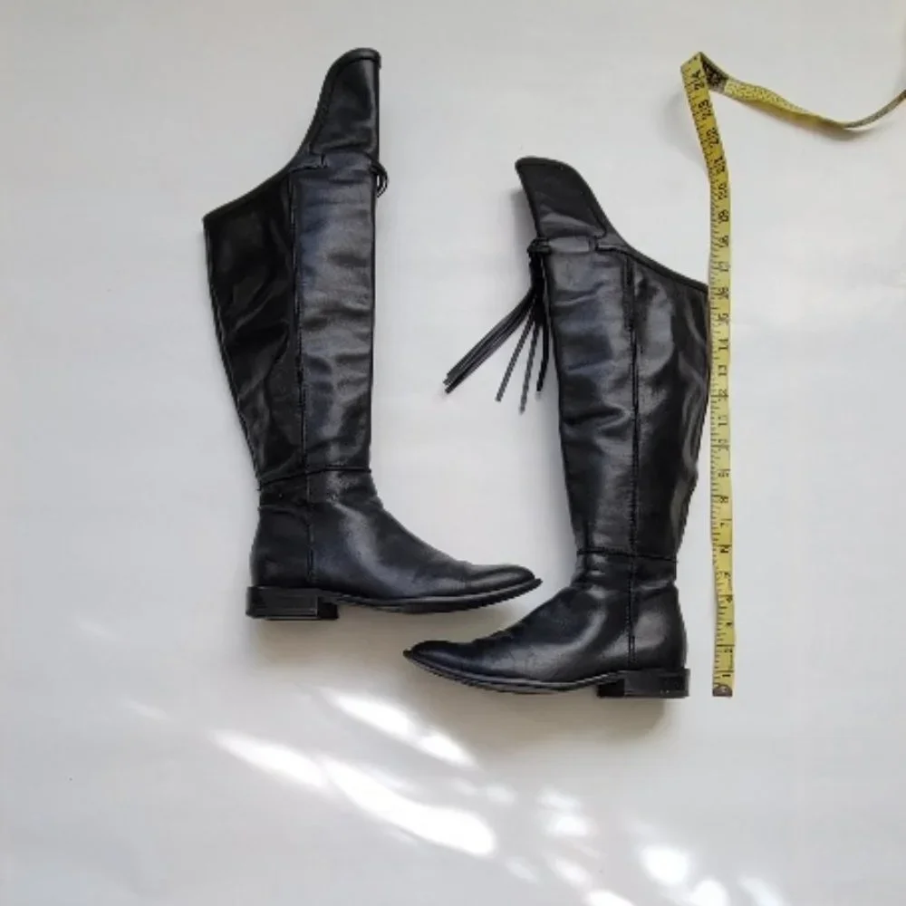 FRANCO BOSCHI TALL BOOTS WITH TASSEL SIZE 38 1/2 USED - Picture 8 of 14